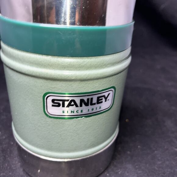 VTG Stanley 17oz Vacuum Bottle Camping Soup THERMOS Cup Camping Forest Green - Picture 2 of 8